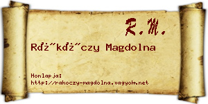 Rákóczy Magdolna névjegykártya